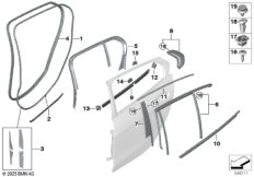 Накладки и уплотнения двери Зд