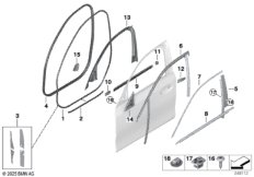 Накладки и уплотнения двери Пд