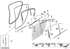 Накладки и уплотнения двери Зд
