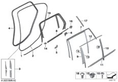 Накладки и уплотнения двери Зд