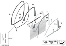 Накладки и уплотнения двери Пд
