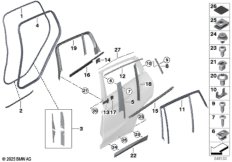 Накладки и уплотнения двери Зд