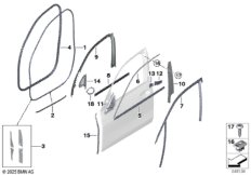 Накладки и уплотнения двери Пд
