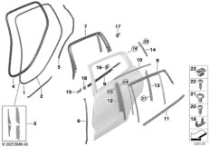 Накладки и уплотнения двери Зд