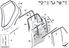 Накладки и уплотнения двери Зд