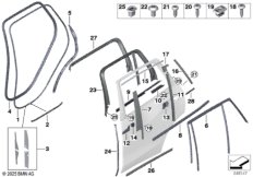 Накладки и уплотнения двери Зд
