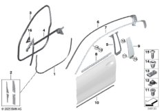 Накладки и уплотнения двери Пд