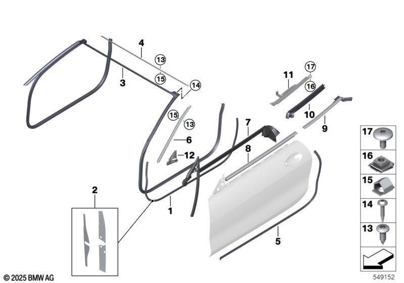 Накладки и уплотнения двери Пд