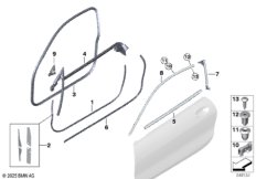 Накладки и уплотнения двери Пд