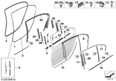 Накладки и уплотнения двери Зд