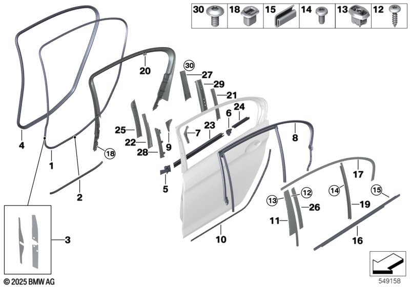 G30 уплотнитель двери