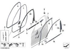Накладки и уплотнения двери Пд