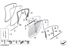 Накладки и уплотнения двери Зд