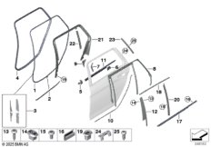 Накладки и уплотнения двери Зд