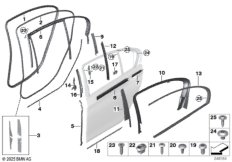 Накладки и уплотнения двери Зд