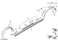 Накладка M порог / арка колеса