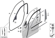 Накладки и уплотнения двери Пд
