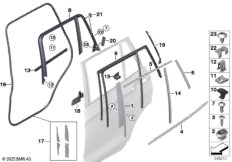 Накладки и уплотнения двери Зд