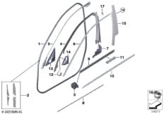 Накладки и уплотнения двери Пд