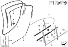 Накладки и уплотнения двери Зд