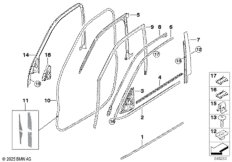 Накладки и уплотнения двери Пд