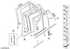 Накладки и уплотнения двери Зд
