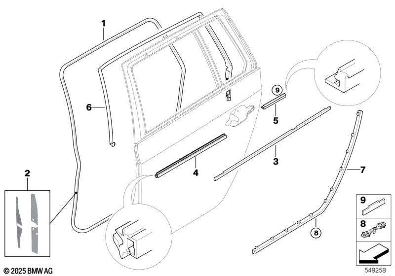 Уплотнитель двери сзади