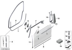 Накладки и уплотнения двери Пд