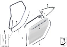 Накладки и уплотнения двери Зд