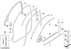 Накладки и уплотнения двери Пд