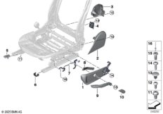 Накладки пер.сиденья с ручн.регулировкой