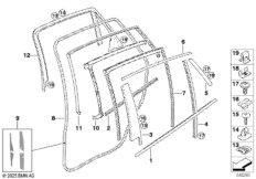 Накладки и уплотнения двери Зд
