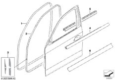 Уплотнитель двери впереди
