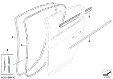 Уплотнитель двери сзади