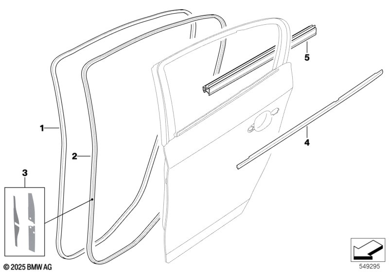 Уплотнитель двери сзади