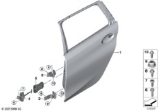 Задняя дверь - петля/ограничитель двери