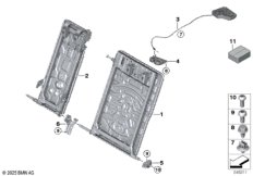 Каркас подушки зад.сид.с люком в спинке