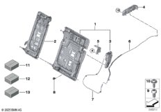 Каркас подушки заднего сиденья
