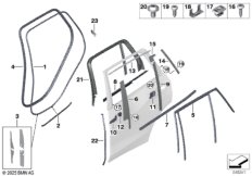 Накладки и уплотнения двери Зд