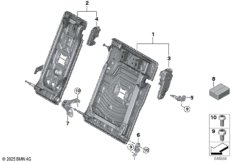 Каркас подушки зад.сид.с люком в спинке