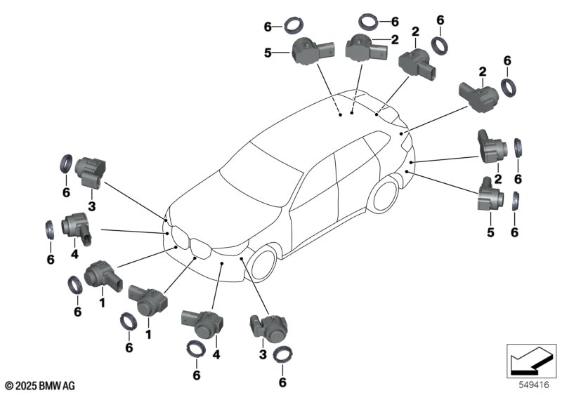 G70/G60 парктроник задний