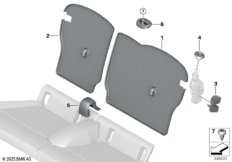 Накладки спинки заднего сиденья