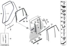 Накладки и уплотнения двери Зд