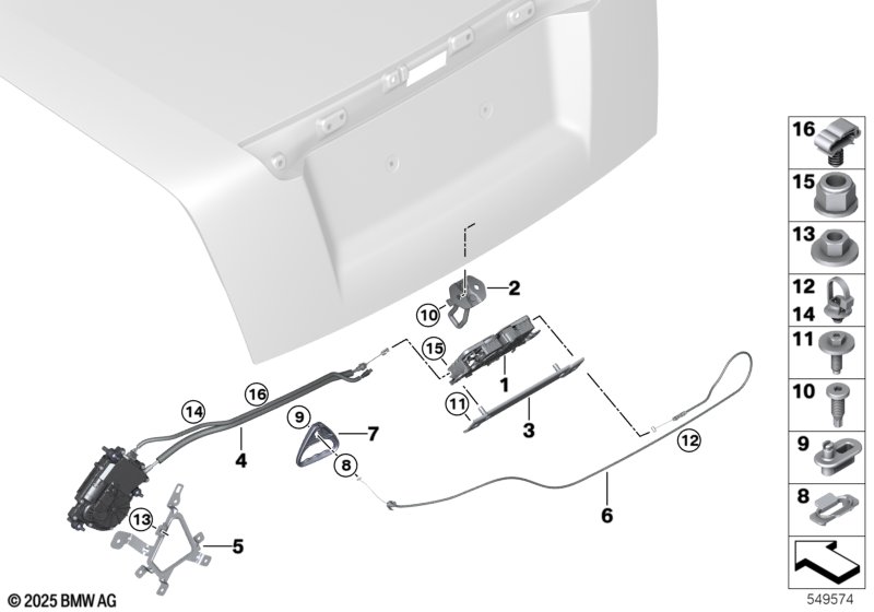 G1x замок багажника с доводчиком