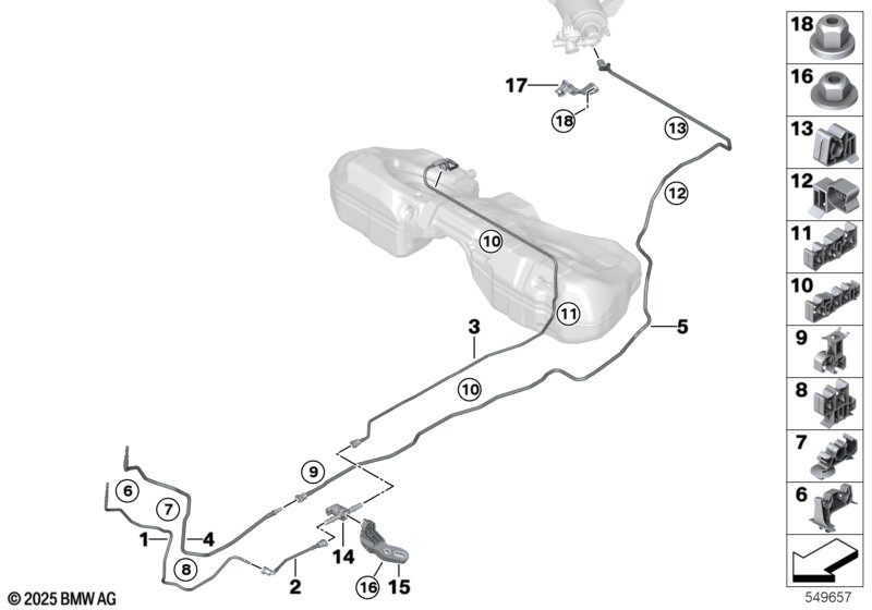 Топливопровод/ элементы крепления