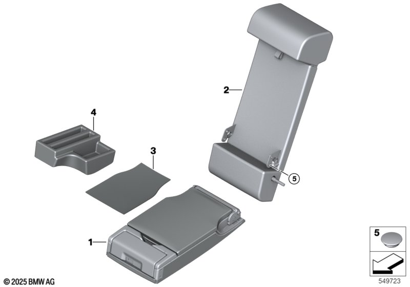 Подлокотник заднего сиденья Basis