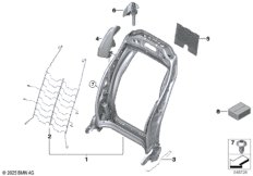 Каркас спинки переднего сиденья
