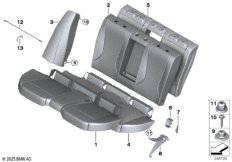Мягкая часть и обивка заднего сиденья