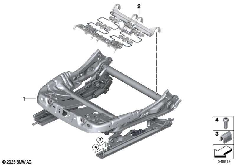 Каркас подушки переднего сиденья