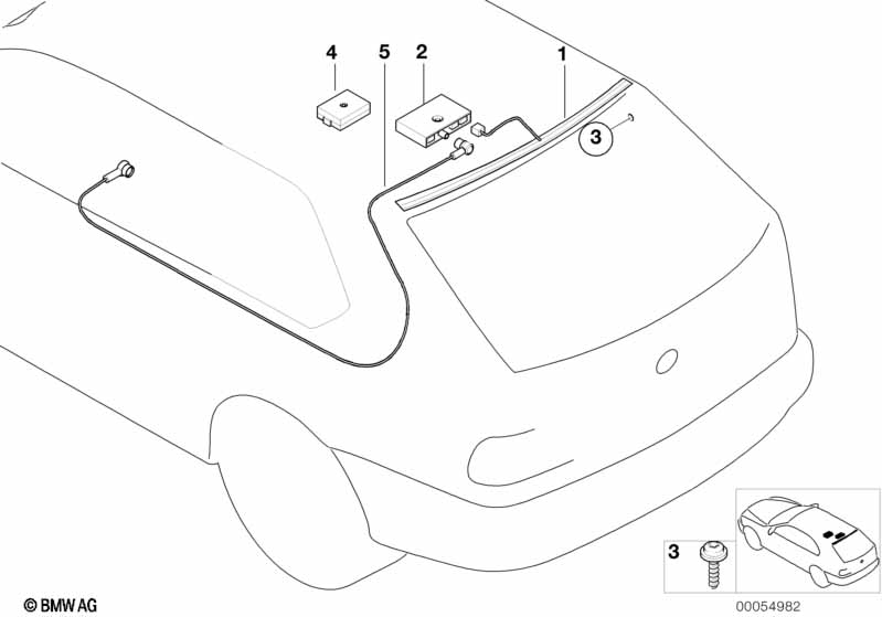 Антенна в заднем стекле